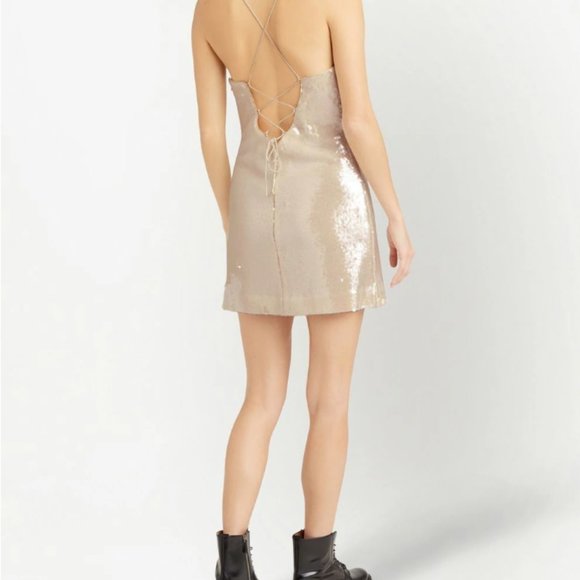 cinq a sept Lauri sequin-embellished mini dress - Picture 3 of 5